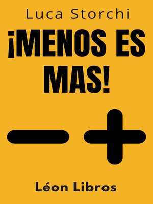 cover image of ¡Menos Es Mas!